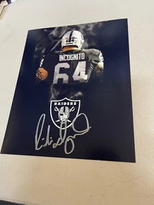 Las Vegas RAIDERS Richie Incognito #64 SIGNED AUTOGRAPHED 8X10 PHOTO Custom Pose - Picture 1 of 1