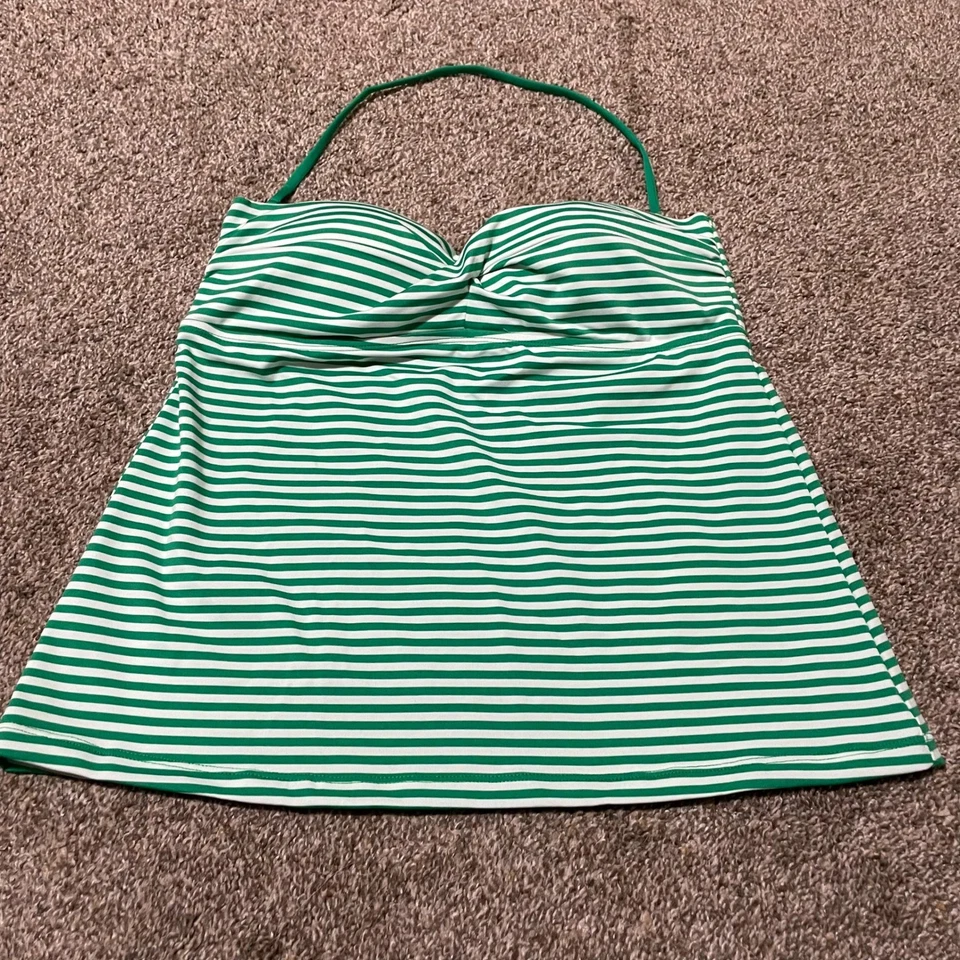 Traje de baño Tankini verde blanco a rayas talla grande Target Foto 1 de 3