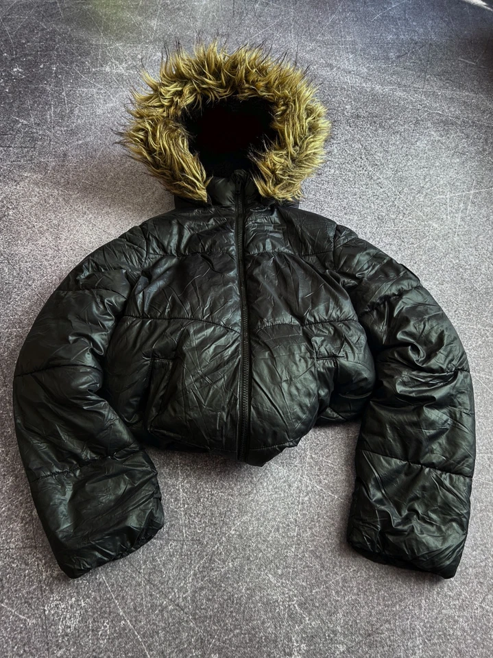 CHAQUETA BOMBER MOHAIR ESTILO JAPONÉS IF SIX WAS NINE DE COLECCIÓN CON CAPUCHA DE PIEL AÑOS 90 Y2K Foto 1 de 4