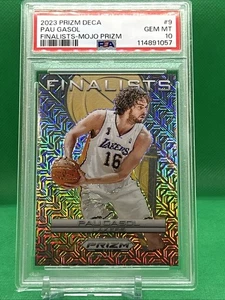 PSA 10 POP 4 PAUL GASOL 08/25 PRIZM DECA 2023 FINALISTS MOJO PRIZM #9 - Picture 1 of 2