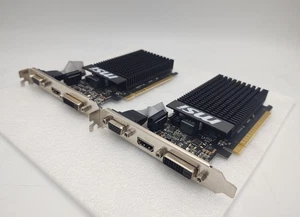 2x MSI Nvidia GeForce GT 710 1GB PCI-E Video Card DVI-D/HDMI GT 710 1GD3H LP - Picture 1 of 7