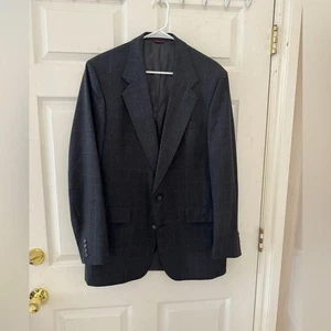 EUC vintage Y2K Rare Hart Schaffner Marx Wool Plaid Blazer-size 41LMade in USA - Picture 1 of 5
