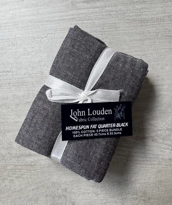 John Louden Homespun Fat Quarter Bundle 5PCS 100% Cotton Fabric Check Stripe - Image 1 of 4