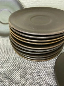 VTG Heath Ceramics Brown Saucer Mid Century MCM Glaze Test Single Plate - Imagen 1 de 24