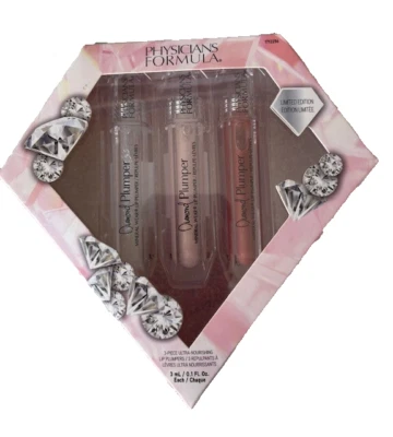 PHYSICIANS FORMULA Champagne Kisses Diamond Lip Plumper Mini Trio Set ~ Sealed - Image 1 of 2