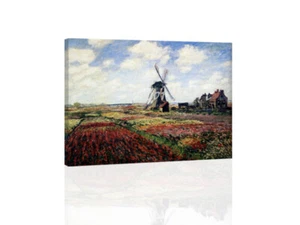 Tulip Fields- Monet - CANVAS OR PRINT WALL ART - Picture 1 of 2