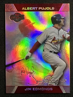 2007 Topps Co-Signers Hyper Silver Red /75 Jim Edmonds Albert Pujols #13 **RARE* - Image 1 of 3