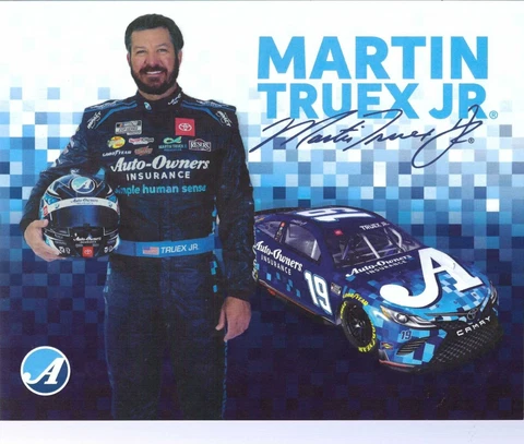 2023 MARTIN TRUEX JR "AUTO-OWNERS INSURANCE" #19 NASCAR CUP SERIES POSTCARD Cover