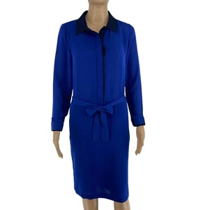 GANT Blue Pop Over Belted Long Sleeves Shirt Dress Size EU 34 UK 8 US 4 - Picture 1 of 9
