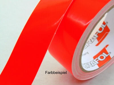 Zierstreifen 20 mm neonrot matt Leuchtstreifen Warnstreifen neon rot 2 cm x 3 m - Bild 1 von 2