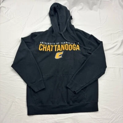 Univ masculino tamanho grande. Pulôver com capuz preto logotipo of Tennessee Chattanooga Mocks - Imagem 1 de 4