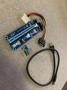 Tarjeta Adaptador Extensor Elevador GPU USB3.0 USB A 16x Alimentado 1x a 16x - Imagen 1 de 6