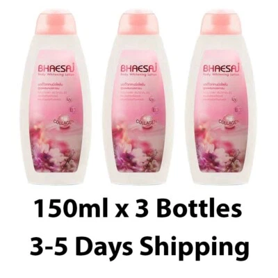 3x Bhaesaj Loción aclaradora blanqueadora corporal colágeno vitamina B3 hidratante Foto 1 de 4