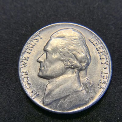 Proof-like-1953 “D” US 5c Five Cent Jefferson Nickel! - Image 1 of 4