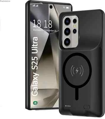 Magnetic Battery Case for Samsung Galaxy S25 Ultra PowerBank Charging Cover - Image 1 of 4