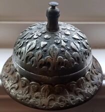 Vintage Antique Ornate Fleur-de-lis w/Hearts Front Desk Service Bell