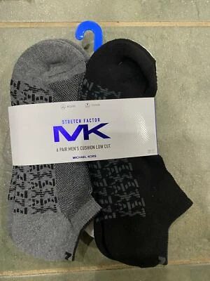 Calcetines Michael Kors 3-pr/6-Pr corte bajo/cuarto logotipo MK para hombre talla 7-12 Foto 1 de 3