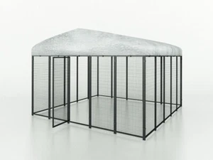 Stall Zaunkäfig Hühnerstall Geflügelstall Freilandhaltung Bauernhof 3 x 3 - Bild 1 von 6