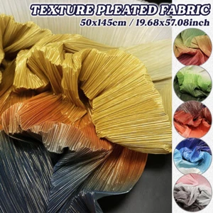 Wrinkled Metallic Gradient Fabric Wedding Background Printmaking Material DIY - Picture 1 of 54
