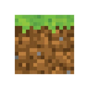 Mine Themed Grass Block Wall Decal - 12" x 12" - Peel and Stick - Picture 1 of 1
