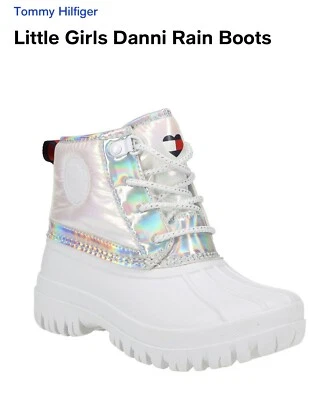 Tommy Hilfiger White Iridescent Danni Boots Size 13 Brand New‼️ - Image 1 of 4