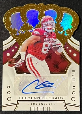 2020 CROWN ROYALE CHEYENNE O'GRADY AUTO #8/10 ARKANSAS RAZORBACKS - Image 1 of 2
