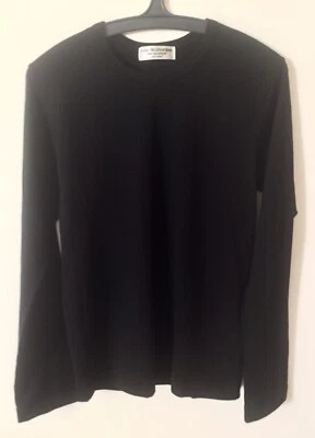 Camiseta Top Comme Des Garcons Negra Lana Manga Larga Cdg Robe De Chambre Foto 1 de 4