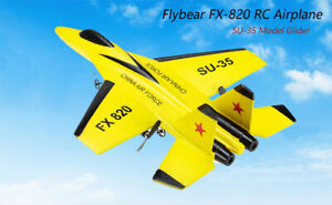 FX-820 2.4G 2CH Remote Control SU-35 Glider 290mm Wingspan Micro RC Airplane 