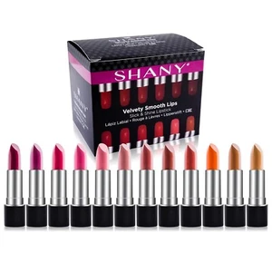 SHANY Slick & Shine Lipstick Set - 12 color Long Lasting & Moisturizing - Picture 1 of 9