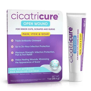 Open Wound Triple Antibiotic Ointment with Pain Relief First Aid Antibacteria... - Picture 1 of 7