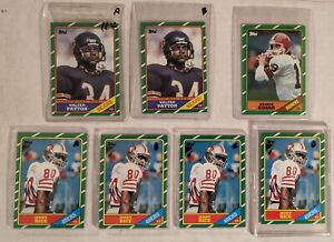1986 Topps, NFL Football, Payton, Rice, Kosar, YOU CHOOSE Card