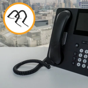 2 szt. Kable telefoniczne do stacjonarnych zwiniętych kabli telefonicznych - Zdjęcie 1 z 12