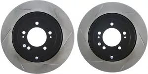 STOPTECH MITSUBISHI EVO X 10 MR GSR REAR SLOTTED BRAKE ROTORS DISCS SET PAIR - Bild 1 von 2
