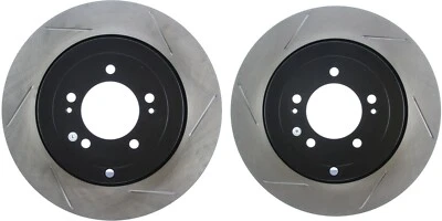 STOPTECH MITSUBISHI EVO X 10 MR GSR REAR SLOTTED BRAKE ROTORS DISCS SET PAIR - Image 1 of 2