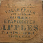 Old vintage wooden crate. Valley Evaporating Company. Washington Apples