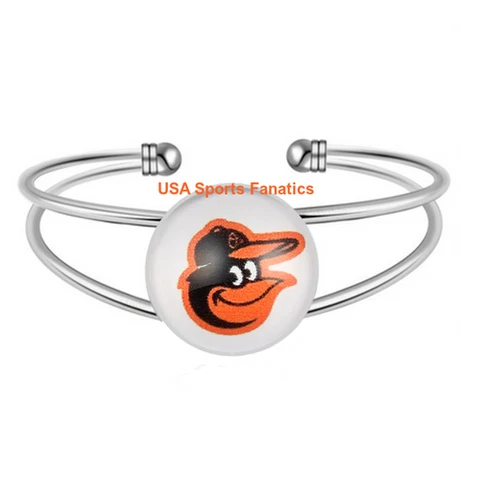 MLB - Baltimore Orioles Team Logo Adjustable Bangle Bracelet Cover