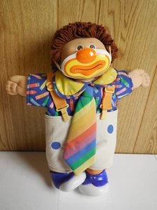 Z4 Vtg Cabbage Patch Kids Doll Brown Hair Clown Circus Mask with Tie Tiny Hat - Picture 1 of 5