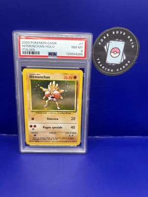 2000 Pokemon ITALIAN Unlimited Base Set Hitmonchan Holo 7/102 PSA 8 NM - Image 1 of 2
