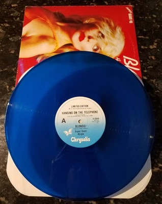 Blondie 1979 12" BLUE VINYL Hanging on the Telephone AUSTRALIA X13044 VG+/EX - Imagem 1 de 4