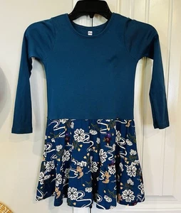 Tea Collection Girls Floral Long Sleeve Dress Size 7 Boho Whimsical Cottage - Picture 1 of 5