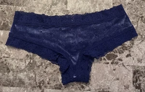 NUEVO CON ETIQUETAS BRAGAS VICTORIA'S SECRET ROSA M AZUL TERCIOPELO ESTRELLA MALLA ENCAJE RARAS CHEEKSTER - Imagen 1 de 6
