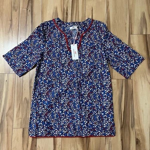 NEW Vineyard Vines Girl's Size Large L (14) Stars & Whales Poplin Tunic Cover Up - Picture 1 of 5