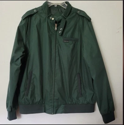 Chaqueta cortavientos vintage años 80 solo para miembros 2XL verde cremallera completa Foto 1 de 4