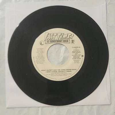Jimmy Buffett ~ I Don't Know/ Same ~ Fast Times Promo VG+ 45 RPM Record Foto 1 de 4