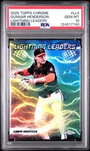 Gunnar Henderson 2025 Topps Chrome Lightning Leaders #LL4 PSA 10 - Picture 1 of 2