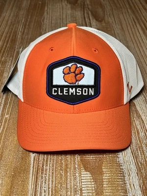 Clemson Tigers Zephyr Mesh Trucker Snapback Baseball Cap Hat Orange OSFA NEW  - Image 1 of 4