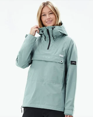 DOPE Green Hooded Hiker Jacket Anorak Women Size Small 1/4 Zip Pullover - Image 1 of 4