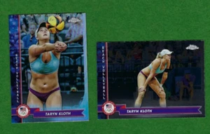 2024 Topps Chrome US Olympics Taryn Kloth Refractor 2 Card Lot #61 #133 - Picture 1 of 1