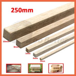 5 Stk Quadratleiste Kantholz Quadrat Holzstab Modell Bastel DIY 3/4/5/8/10mm - Bild 1 von 11