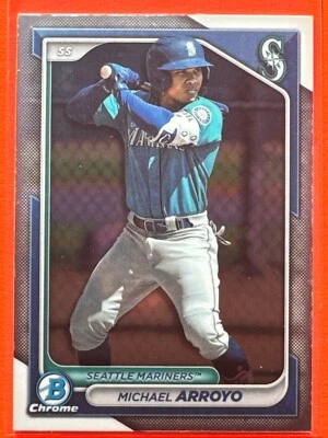 2024 Topps Bowman Chrome Prospects Michael Arroyo #BCP-97 Seattle Mariners - Image 1 of 2